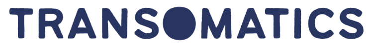blue text saying ' transomatics'